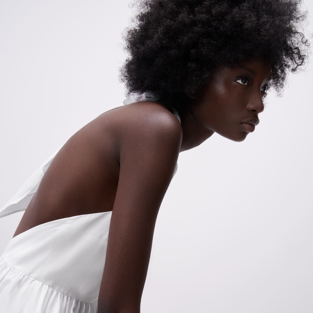 Zara White Halter Poplin Maxi Dress - Picture 12 of 16